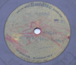 I'm A Hog For You Baby -- label of the first Ravens acetate
